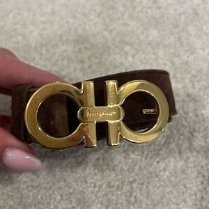 Suede Ferragamo belt vintage